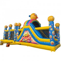Achat Parcours Gonflable Emoticone 12m