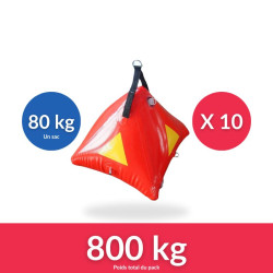 Pack de 10 sacs de lestage à eau 80 kg – Résistance & économie