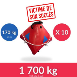 Pack de 10 sacs de lestage 170 kg – Résistance 1600 Newton – Usage pro