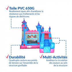 Location Château Gonflable Princesse : qualité premium