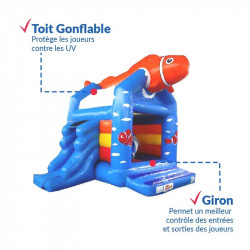 Location Château Gonflable Poisson Clown : sécurité renforcée