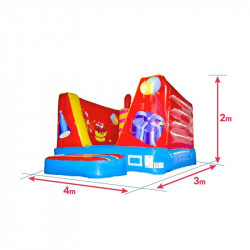 Achat Chateau Gonflable Enfant Cube Anniversaire 4m Occasion : dimensions..